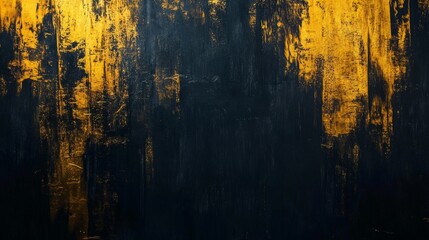 Poster - Abstract golden and black art piece modern gallery digital artwork contemporary style eye-level creative expression