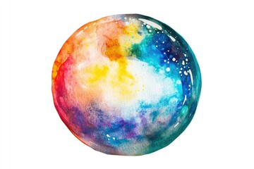 Poster - A watercolor painting of a colorful object against a clean white background, perfect for designs and illustrations