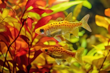 Poster - A pair of fish swimming together in the water