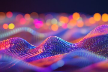 Wall Mural - A close-up shot of a wave of vibrant colors, suitable for use in creative projects or as a design element