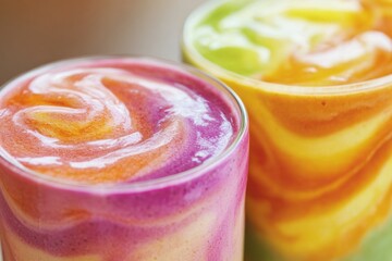 Poster - A close-up shot of two glasses filled with a clear liquid, often used for food and beverage photography