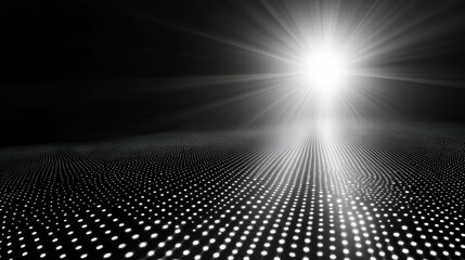 Poster - Abstract light beam on dotted surface