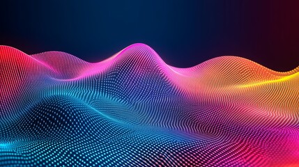 Aufkleber - Abstract colorful wave particle background