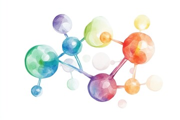 Poster - A cluster of vibrant spheres against a clean white backdrop, ideal for use in abstract designs or as a focal point