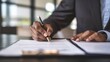 © Анастасия Макевич - signing documents close-up