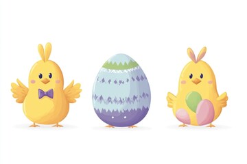 Aufkleber - Two friendly chickens standing side by side