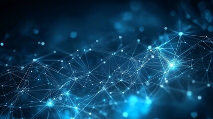Leinwandbilder - Abstract network connection background