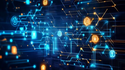 Abstract digital network connection background