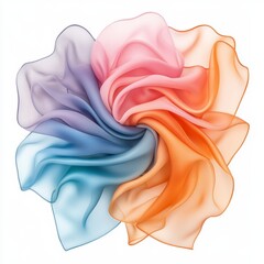 Poster - A beautiful blend of pastel colors in flowing fabric, perfect for artistic designs and elegant backgrounds.