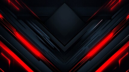 Poster - Abstract red and black geometric background