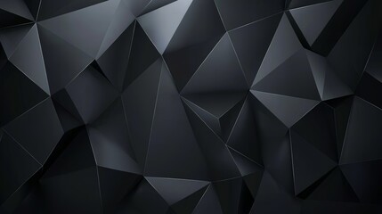 Poster - Abstract dark grey geometric background