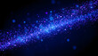 © Sergey - Sparks of dust and blue and purple stars shine with special light. Trace of speed lines. Christmas light effect. Sparkling particles of magic dust. Abstract light lines of movement and speed. PNG, p