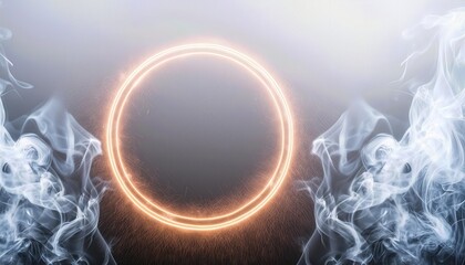 Poster - Radiant Gold Circle A Bright and Shining Element of Light and Fire A Stunning Wallpaper Design That Captivates the Eye and Elevates Your Space