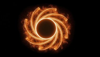 Poster - Radiant Gold Circle Element A Bright and Shining Design Wallpaper Infused with the Glow of Fire Perfect for Modern Aesthetics and Vibrant Spaces
