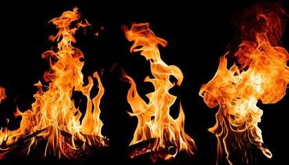 Poster - Realistic Fire Flames Captivating Burning Red Wildfire Image for Creative Projects and Backgrounds Perfect for Illustrations, Designs, and Visual Media