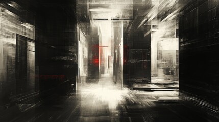 Poster - Dark alleyway, mysterious, light at the end