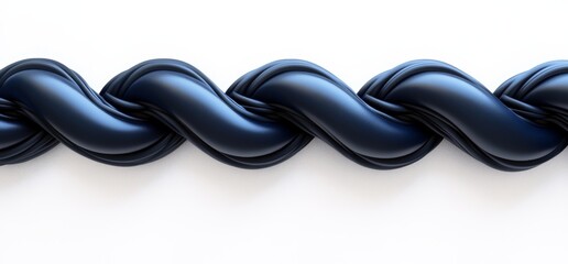 Wall Mural - azure chic: 3d blue wave illustration for elegant and classy designs