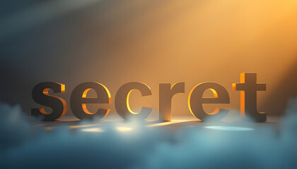 What's your secret is shown using the text, Diffused lighting. isolated with white highlights