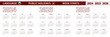 © boldg - 2024, 2025, 2026 year vector calendar in Bulgarian language, week starts on Sunday.