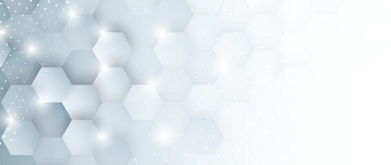 Aufkleber - Hexagon abstract background with simple polygonal elements
