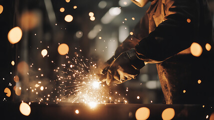 Wall Mural - welder at work