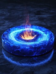 Wall Mural - fire and ice swirling together. ai.