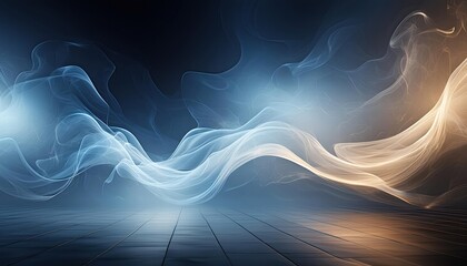 Poster - mystical mist a swirling symphony of dark and light an abstract dance of fluid fantasia captured in 