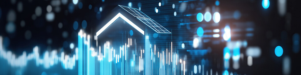 selling a house over the block chain - tokenization real estate concept
