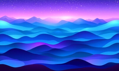 night sky stars with the milky way shining through a blue and purple expanse above a starry mountain