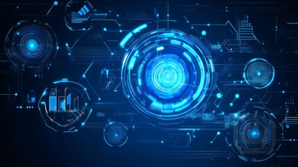 Aufkleber - Abstract futuristic technology background.