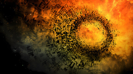 Aphelion typography, wordcloud, wordart, aphelion,science,space,background,astronomy. Eclipticae. Illustration