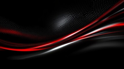 Poster - Abstract red and black wave background