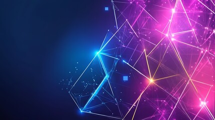 Leinwandbilder - Abstract glowing network connection background