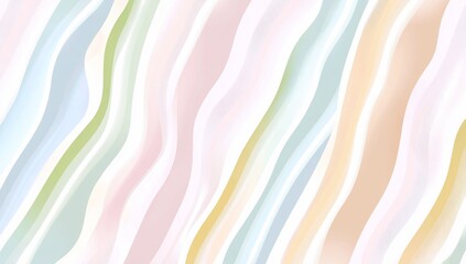 Poster - Soft, wavy pastel patterns create a soothing and modern background.