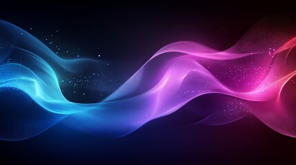 Poster - Abstract colorful flowing waves, vibrant energy background