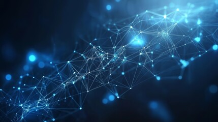 Leinwandbilder - Abstract digital network connection concept.  Technology background.