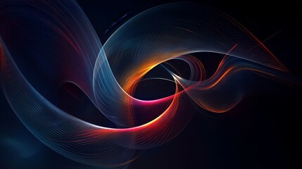 Poster - Abstract art with flowing, vibrant shapes.