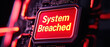 © Watercolor_Kawaii - System breached alert on computer circuit board, highlighting cybersecurity threats and vulnerabilities