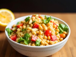 Wall Mural - rice with vegetables and chicken