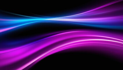 Fototapete - Vibrant shades of blue and purple flow in smooth, swirling patterns against a dark backdrop, creating an eye-catching visual effect suitable for design projects