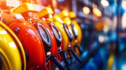 Poster - Vibrant Industrial Safety Equipment in Bright Light