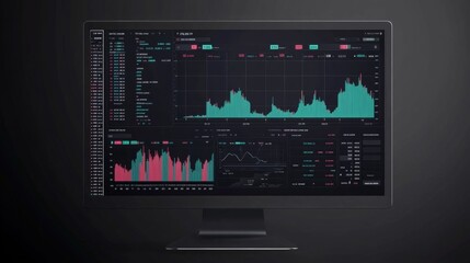 Poster - Digital Trading Platform with Financial Graphs