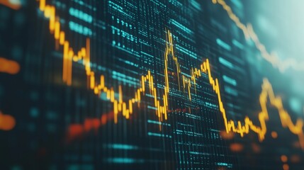 Poster - Financial Data Visualization with Upward Trending Bars