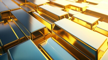 Poster - Soft Reflections on Stacked Bars with Clean Lines