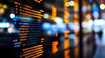 Poster - Dynamic Data Display with Bold Colors and Light Effects