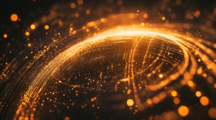 Poster - Dynamic Technology Composition with Warm Light Effects