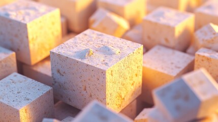 Poster - Warm Light on Dynamic Composition of Cubes