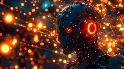 Poster - Close-Up of Advanced Robotics in Bright Lab Setting