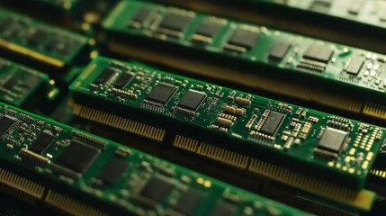 Poster - Close-Up of High-Tech Production Line Components