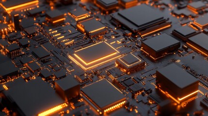 Poster - High-Performance Computer Close-Up Detail